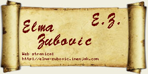 Elma Zubović vizit kartica